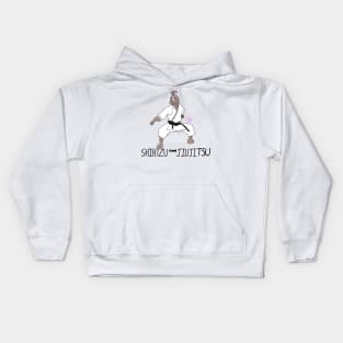 Shihtzu Doing Jiujitsu Kids Hoodie